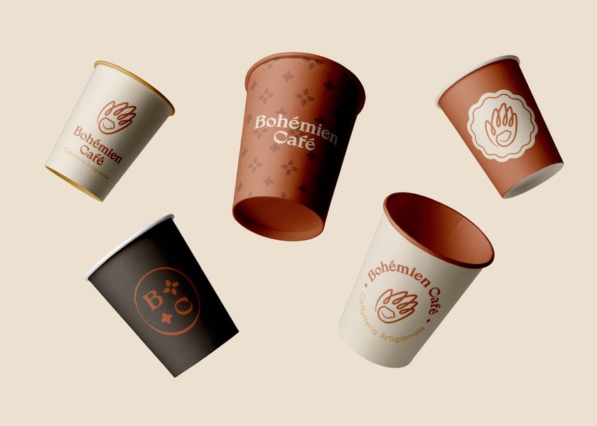 Bicchieri da asporto Bohémien Café in quattro versioni