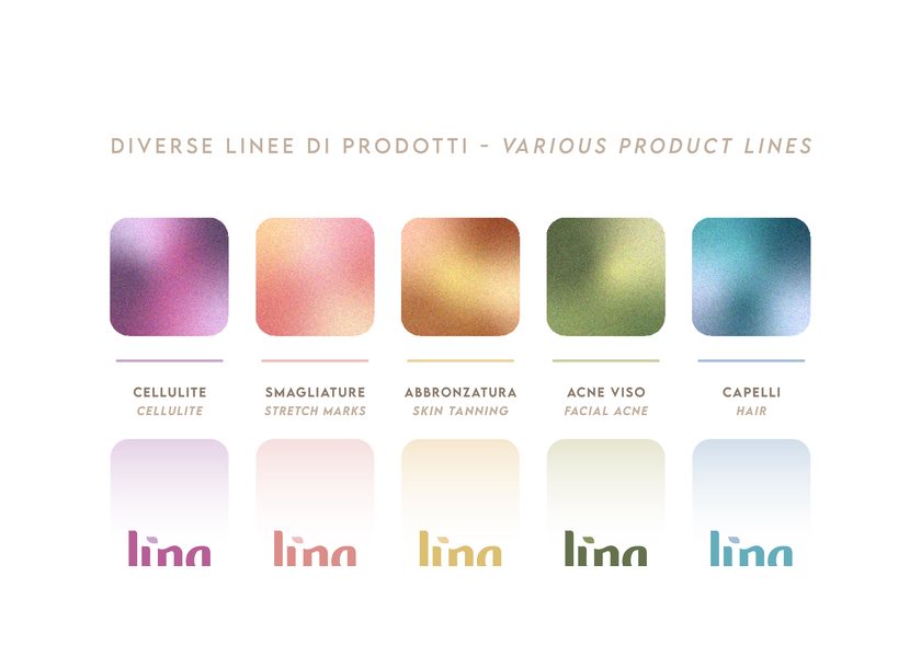 I colori delle cinque linee di prodotto Lùna